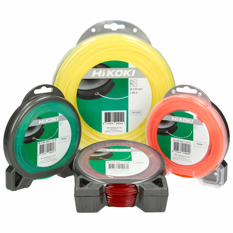 Produktbild Hikoki Trimmerfaden quadratisch 3 mm gelb Länge 44 m