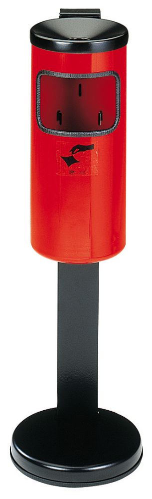 Produktbild TKG Abfallascher Rondo rot mit Standfuß