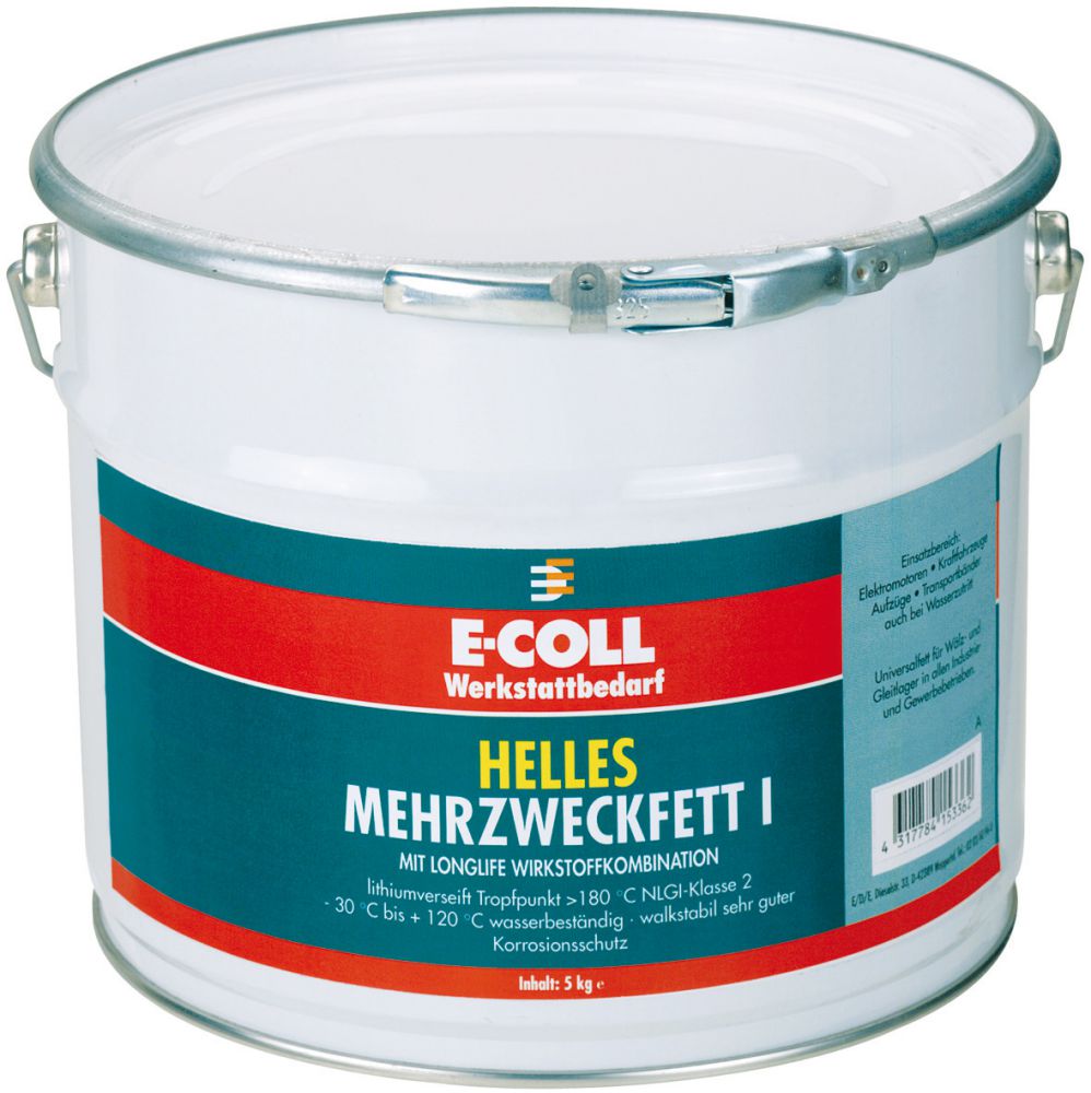 Produktbild E-COLL Mehrzweckfett I hell 5kg Eimer