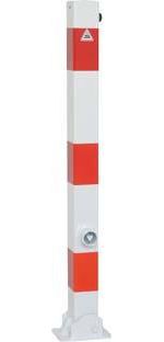 Produktbild Schake Absperrpfosten umlegbar verz. rot/w 70x70mmSchake