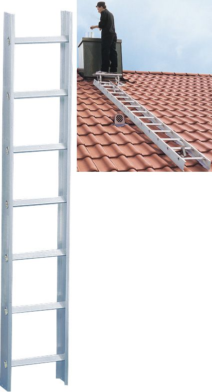 Produktbild ZARGES Dachleiter 15 Spr. Alu Natur