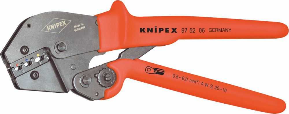 Produktbild Knipex Crimp-Hebelzange 0,5- 6qmm isol.