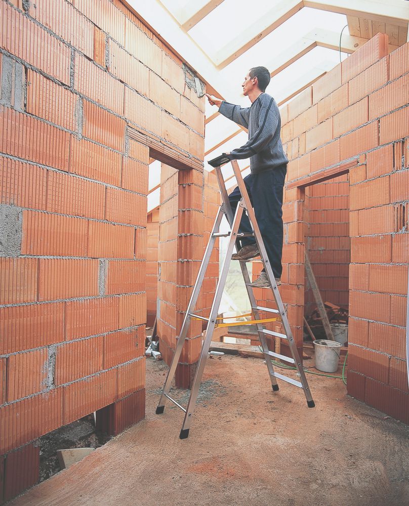 Produktbild ZARGES Stufen-Stehleiter eins. geb. 3 Stufen m.Brücke
