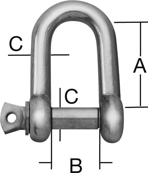 Produktbild Vormann Schäkel 20X10X5 mm verz. 50 Stk
