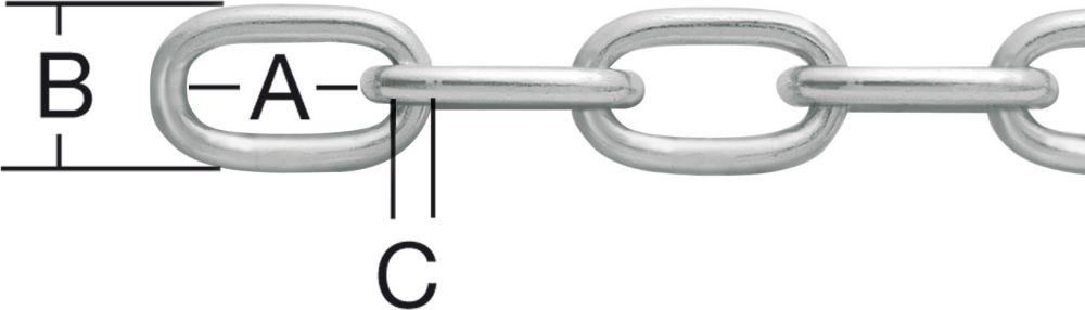 Produktbild Vormann Rundstahlkette Form A 6mm verz. 30m