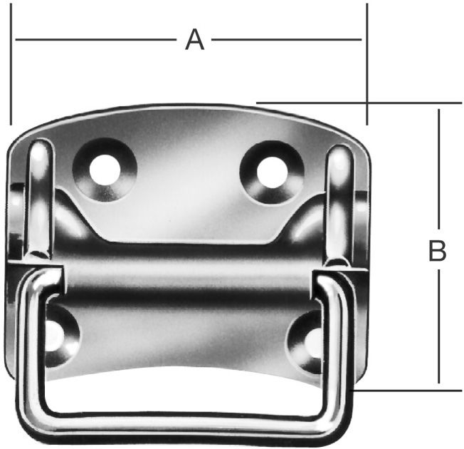 Produktbild Vormann Kistengriff 100x80 mm Edelstahl