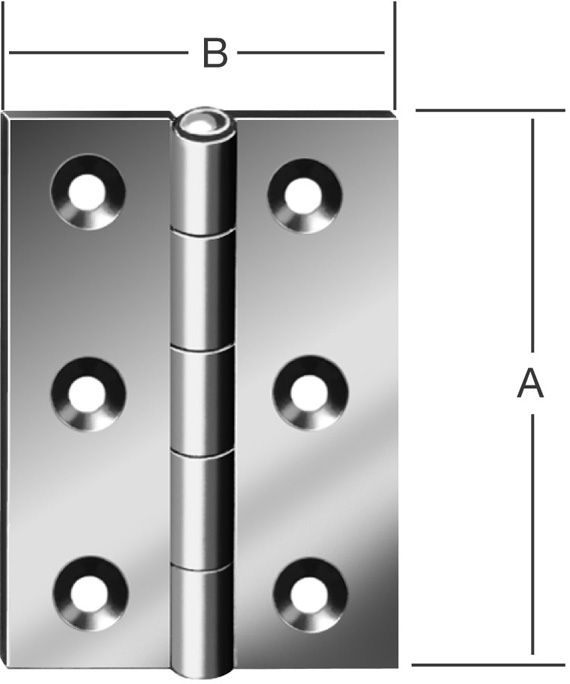 Produktbild Vormann Scharnier halbbreit 70 x 51 mm