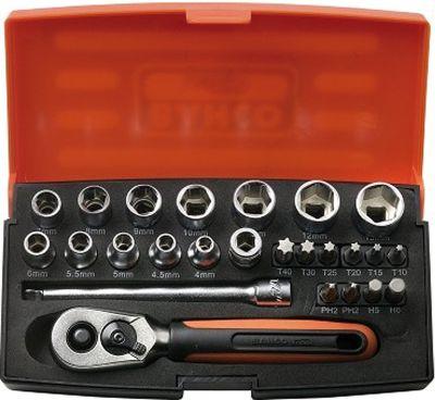 Produktbild Bahco Steckschlüssel-Grt. 1/4"Hebelkn. 25tlg. 6kt.Bahco