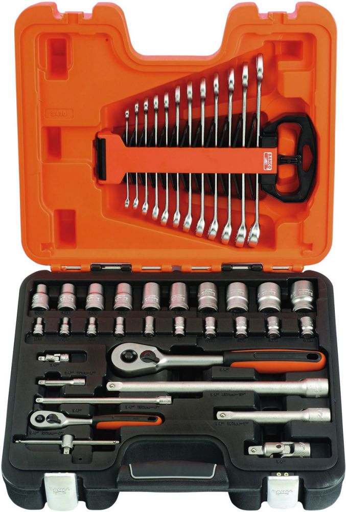 Produktbild Bahco Steckschlüssel Garnitur 1/4"+1/2"41tlg. S410