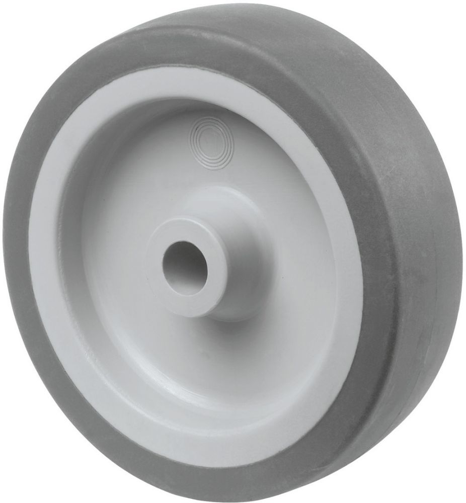 Produktbild BS Rollen Gummirad 100mm grau Gleitlager