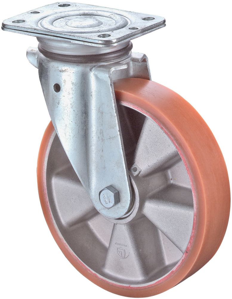 Produktbild BS Rollen Lenkrolle 125mm LG.K schwer verz Alu-Felge