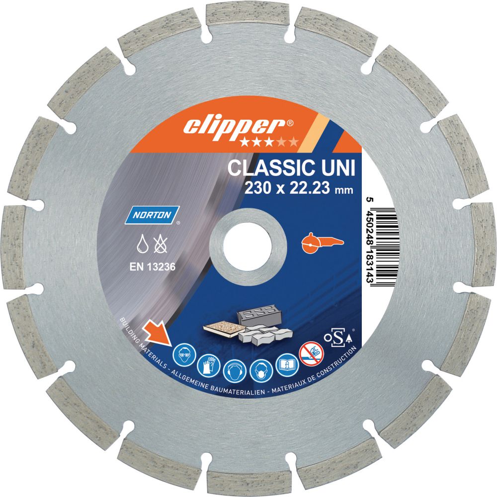 Produktbild Norton Clipper Diamant Trennscheibe CLAUni 18100 115x22,23 mm