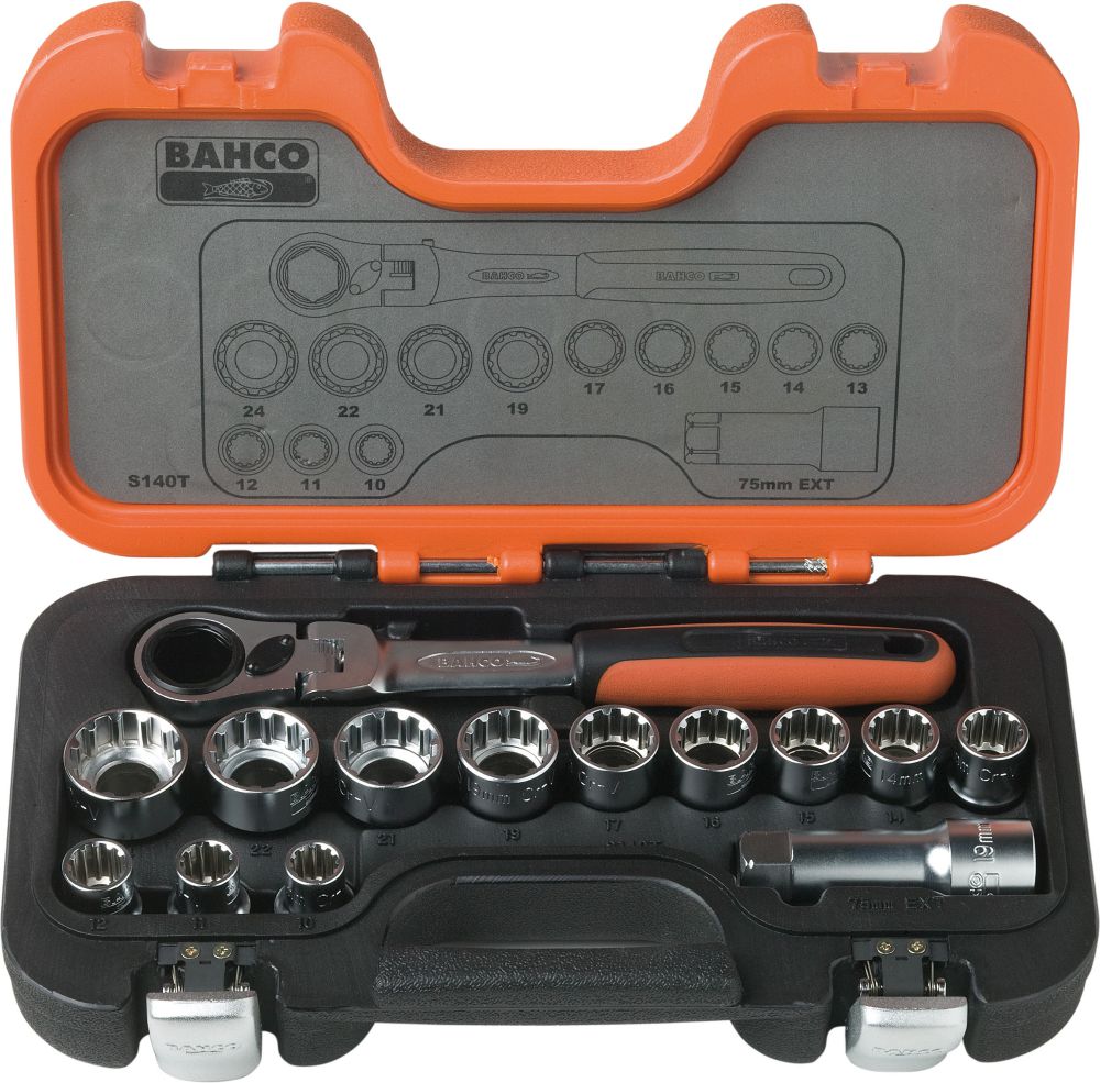 Produktbild Bahco Durchsteck-Steckschlüssel Satz, 14-teilig
