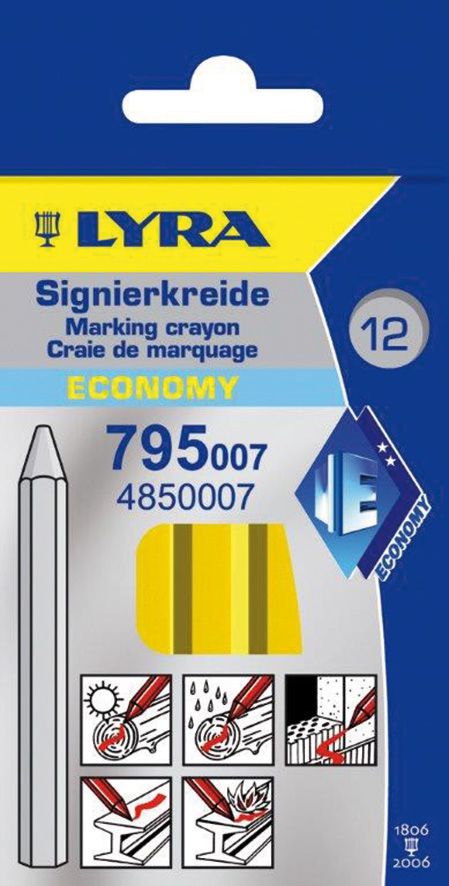 Produktbild Lyra Signierkreide unpapiert 795 gelb a 12St.