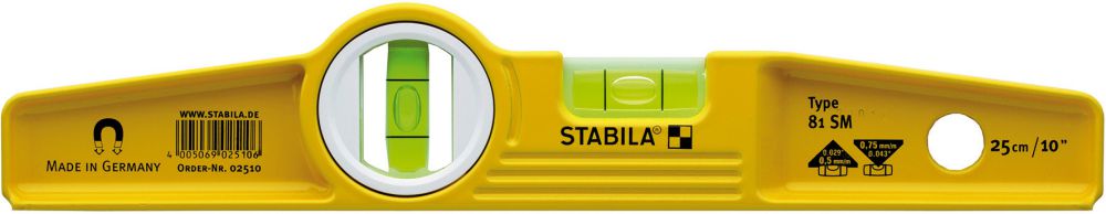 Produktbild Stabila Wasserwaage Torpedo 25cm 81SM