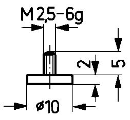 Produktbild Käfer Messeinsatz Stahl Abb.11/10,0mm