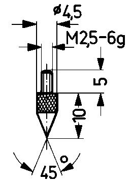 Produktbild Käfer Messeinsatz HM Abb.13/45Grad