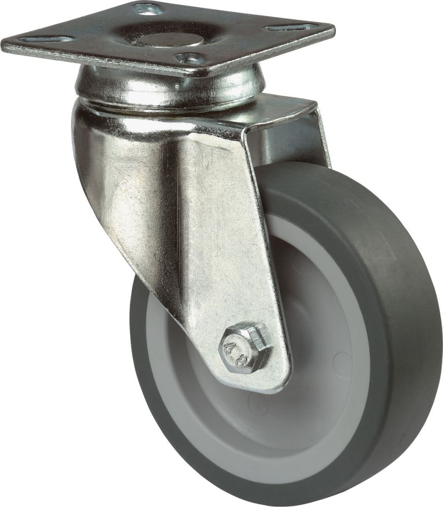 Produktbild BS Rollen Lenkrolle 125 mm LG G1 Stahlbl verz. Gummirad