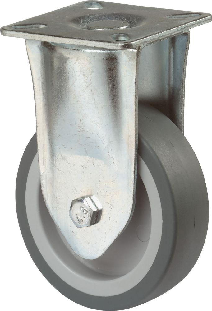 Produktbild BS Rollen Bockrolle 100 mm LG.G Stahlbl verz. Gummirad