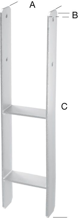 Produktbild H-Pfostenträger tzn 111 Stärke 8,0mm
