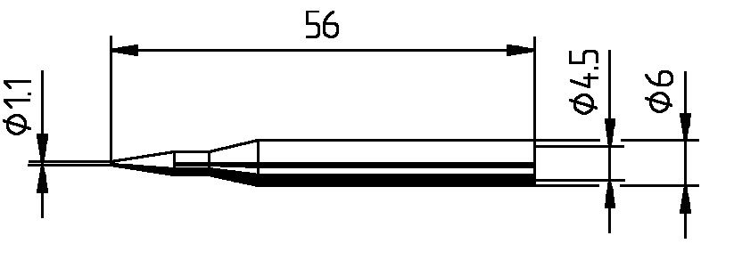 Produktbild Ersa Lötspitze bleistiftspitz gerade Nr.0162BD