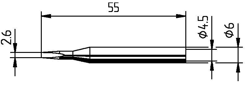 Produktbild Ersa Lötspitze meißelförmig gerade Nr.0162KD