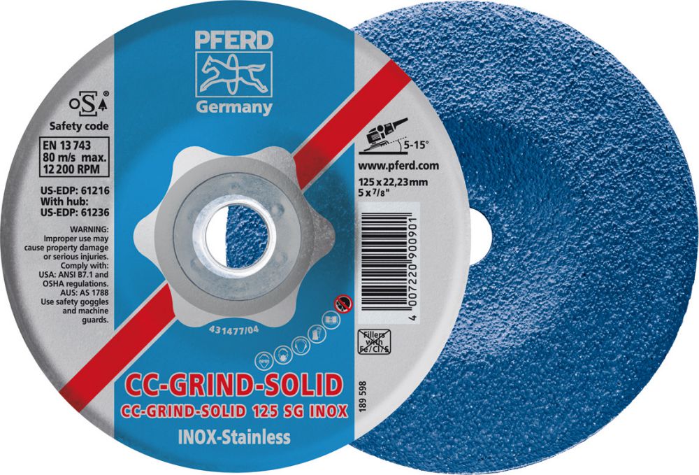 Produktbild Pferd Schleifscheibe CC-Grind-Solid180mm INOX
