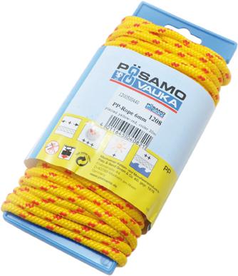 Produktbild Pösamo Polypropylen Seil 5,0 16x-gefl. grün/gelb LG-HASPEL 20m