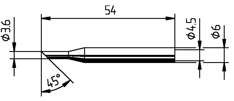Produktbild Ersa Lötspitze angeschrägt 45Grad Nr.0162LD