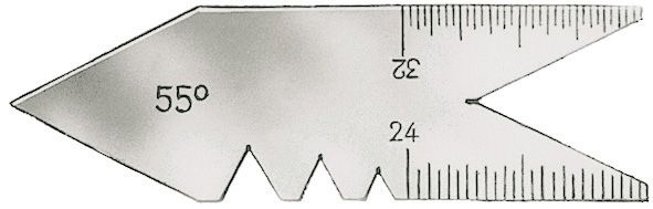 Produktbild FORUM Spitzgewinde-Stahllehre 55 Grad