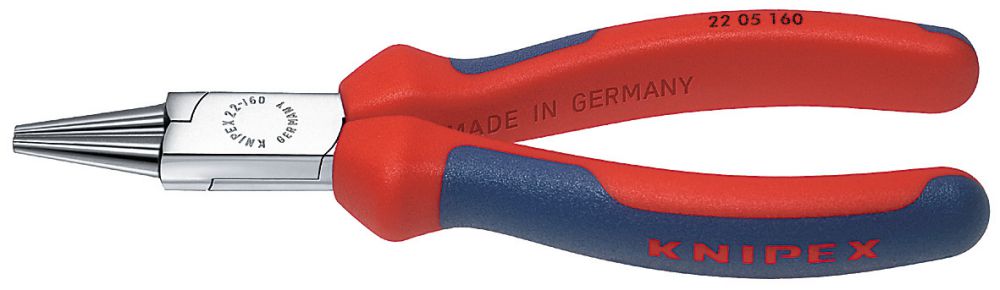 Produktbild Knipex Rundzange verchromt 160mm Griffe m.PVC