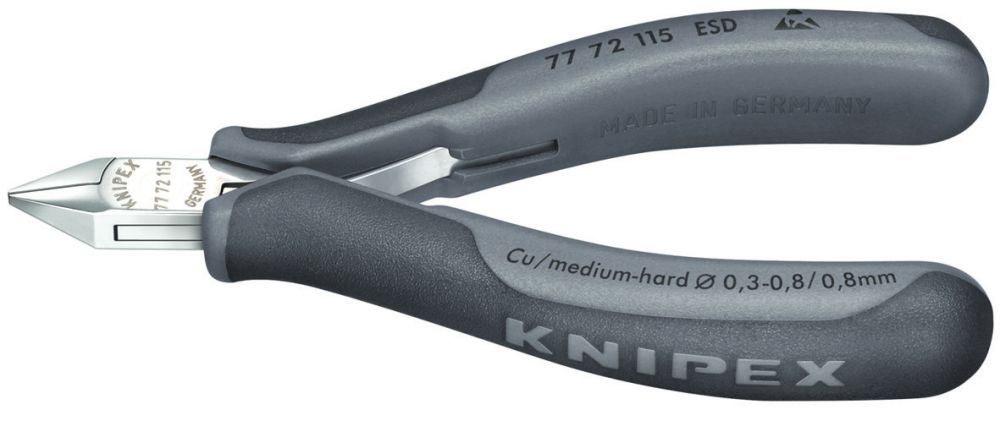 Produktbild Knipex Elektronik Seitenschneider ESD 115mm sp.mi.K.m.kl.F.