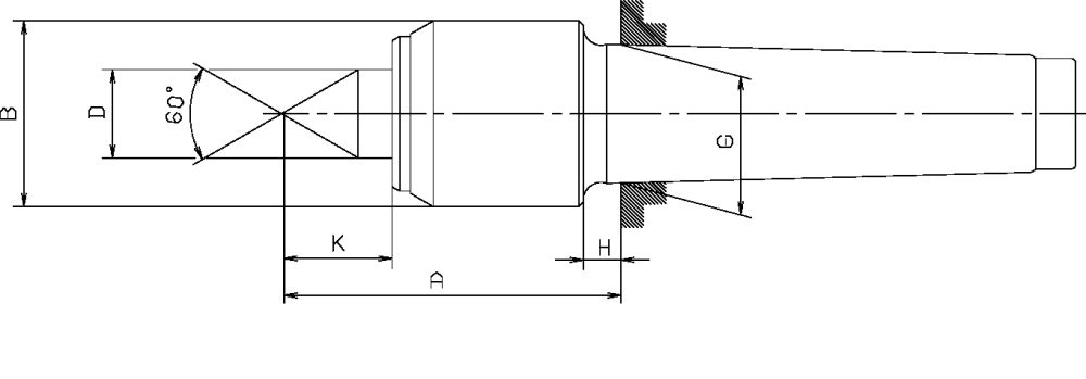 Produktbild Röhm Körnerspitze mitl. 604HVL Gr.106 MK 3 bild 2
