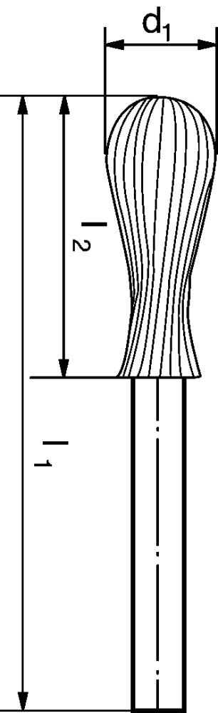 Produktbild Pferd Frässtift HSS 641230 3 6mm 12x30 mm bild 2