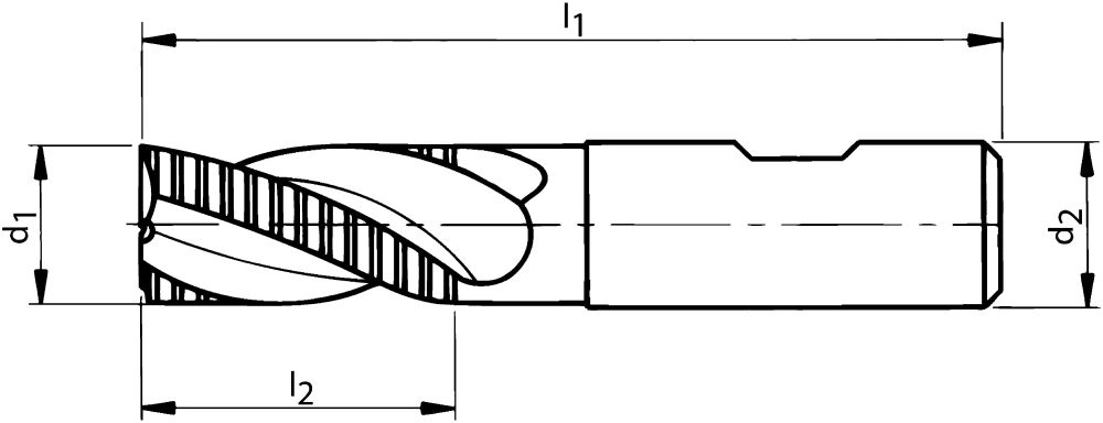 Produktbild FORUM Schruppfräser D844K TiAlN 6,0mm NR Z3 bild 2