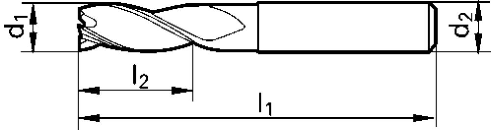 Produktbild FORUM Schaftfräser D6527L VHM 3,0mm HA Z 3 bild 2
