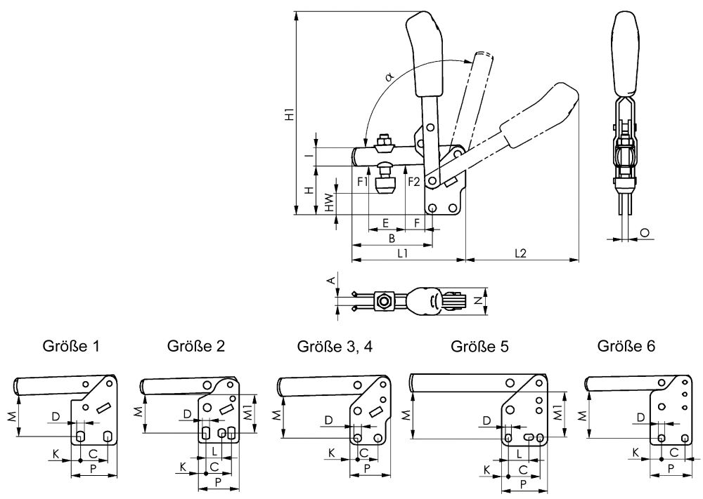 Produktbild Senkrechtspanner 6802 Gr.1 AMF bild 3