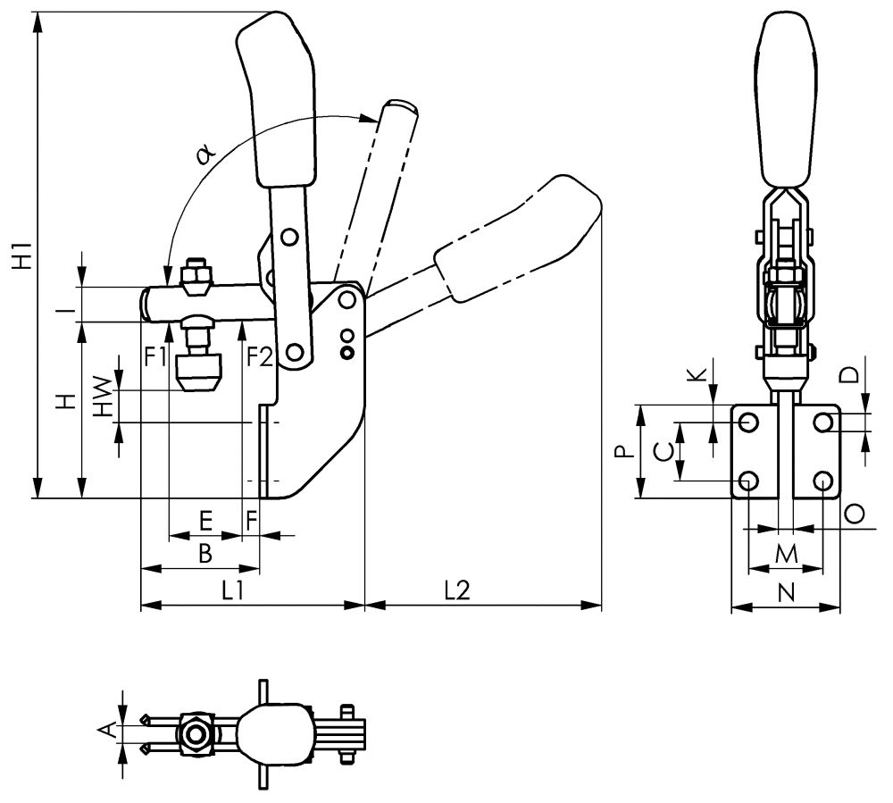 Produktbild Senkrechtspanner 6803 Gr.2 AMF bild 2