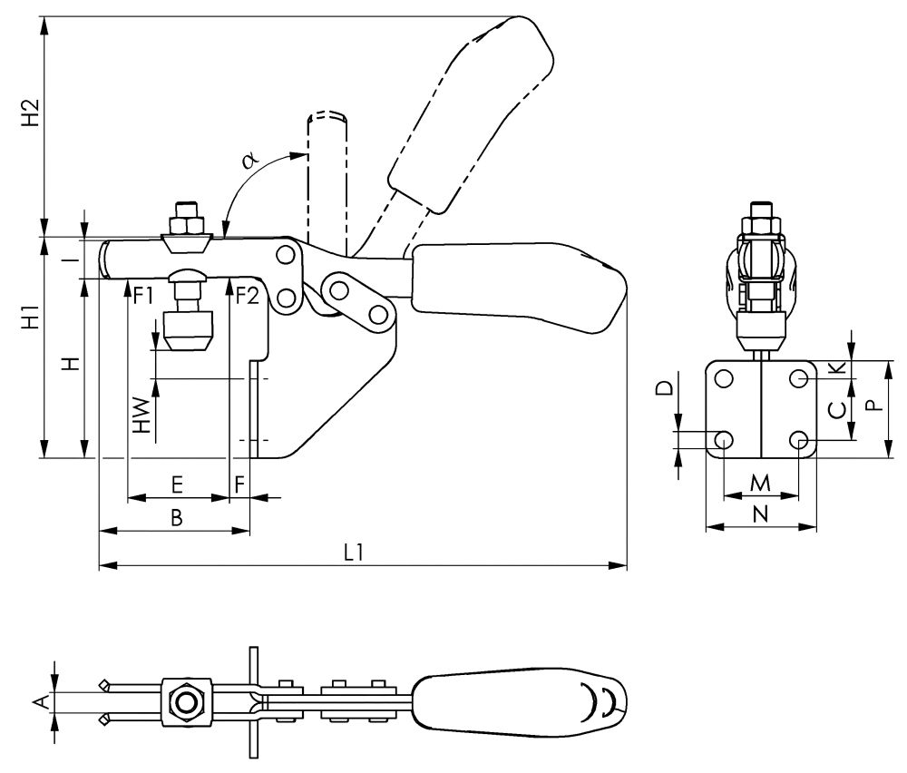 Produktbild Waagerechtsspanner 6833 Gr.4 AMF bild 2