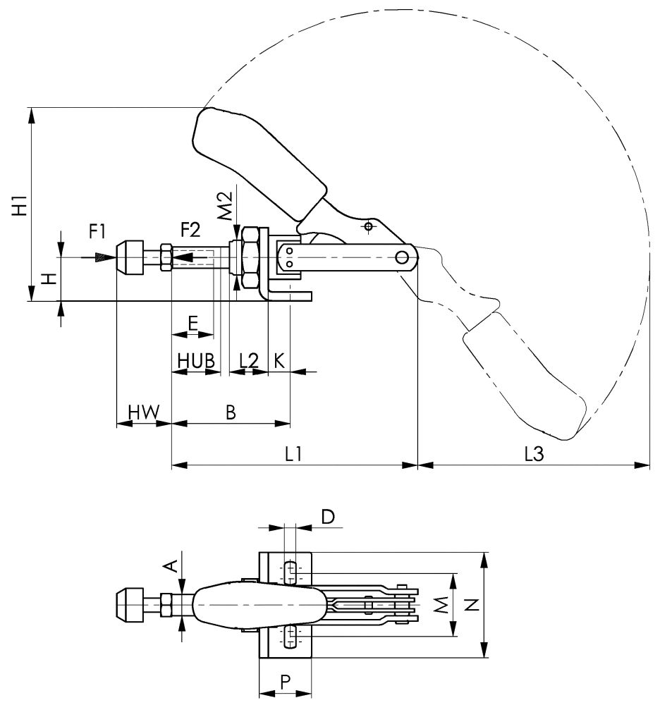 Produktbild Schubstangenspanner 6841 Gr.5 AMF bild 2