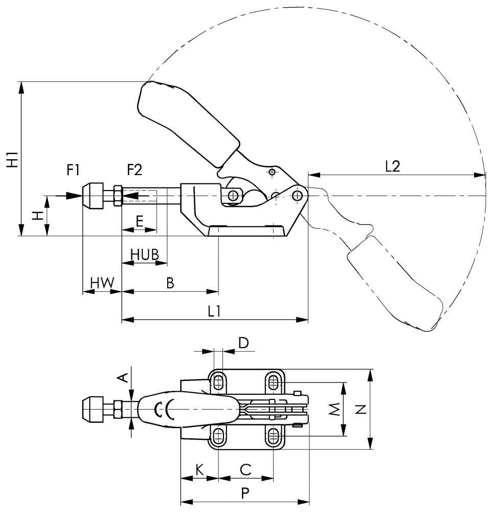 Produktbild Schubstangenspanner 6842 Gr.7 AMF bild 2