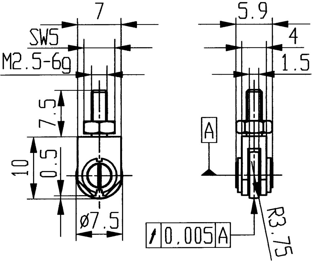 Produktbild Käfer Messeinsatz Stahl Abb.22/ 7,5mm