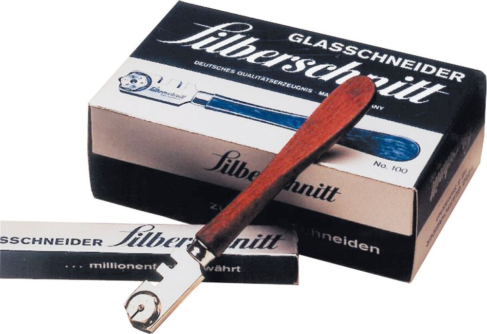 Produktbild Silberschnitt Glasschneider Edelstahl mit Holzheft Bohle