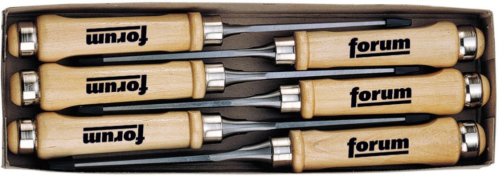 Produktbild FORUM Stechbeitel-Satz Holzheft6tlg.