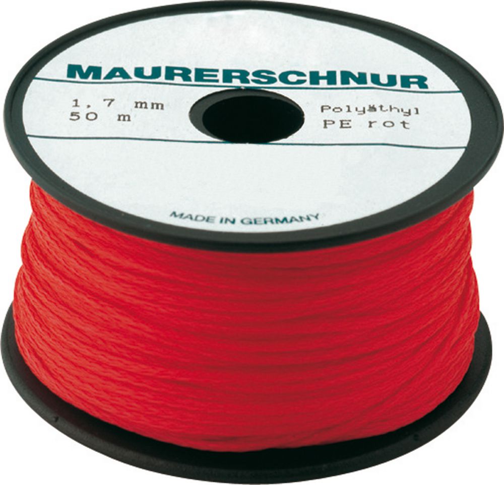 Produktbild Maurerschnur PE 1,0mm 50m rot Overmann