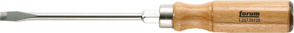 Produktbild FORUM Schraubendreher Holzheft 7,0x1,0x125mm