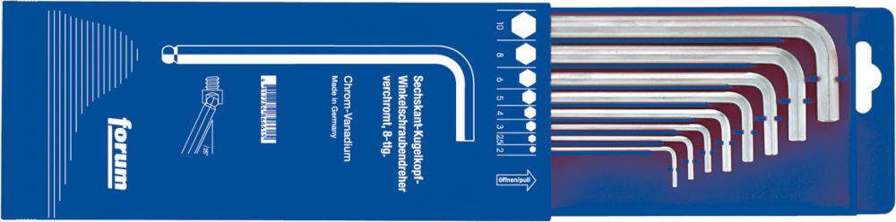 Produktbild FORUM Winkelschraubendreher-Satz 2-10mm Kugelk.