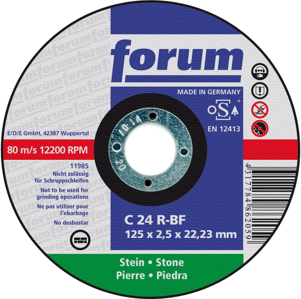 Produktbild FORUM Trennscheibe für Stein 230x3,0mm gera.