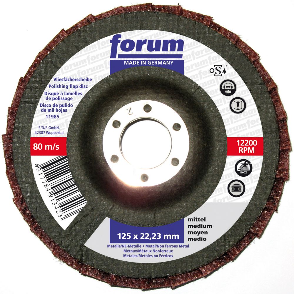 Produktbild FORUM Fächerschleifscheibe Vlies 115mm crs