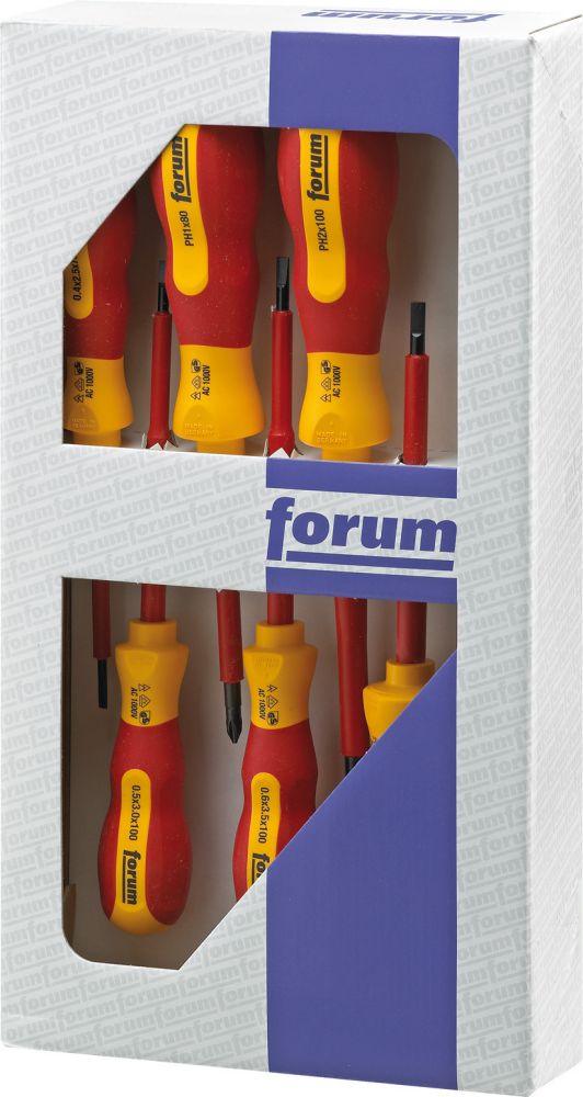 Produktbild FORUM Schraubendreher Satz VDE 6tlg. mit Prüfer